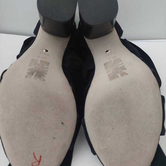 RAYE Black Heels with Ribbon Accents - Picture 6 of 9